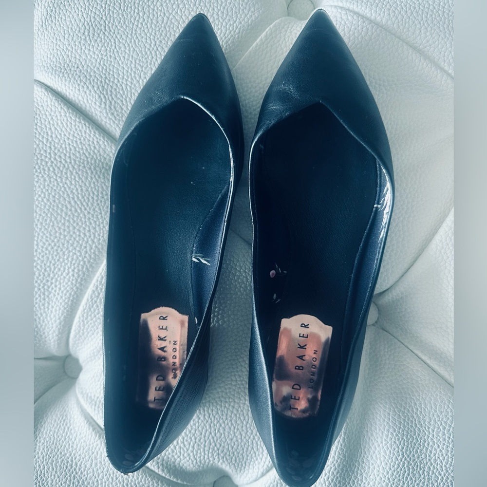 Ted Baker Mancie Black Pointy Toe Ballet Flat